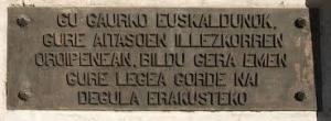 Placa Euskera